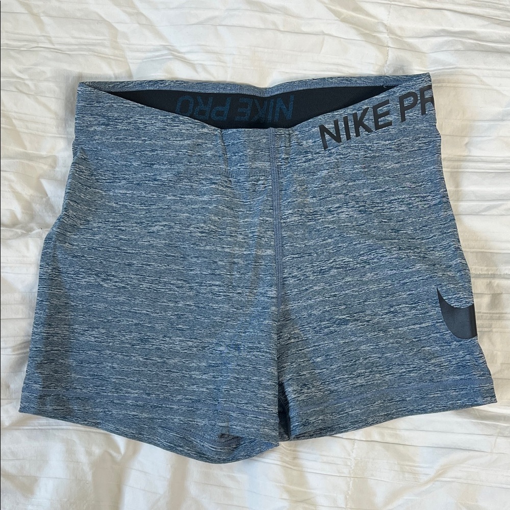 Nike Pro Shorts Heathered Blue